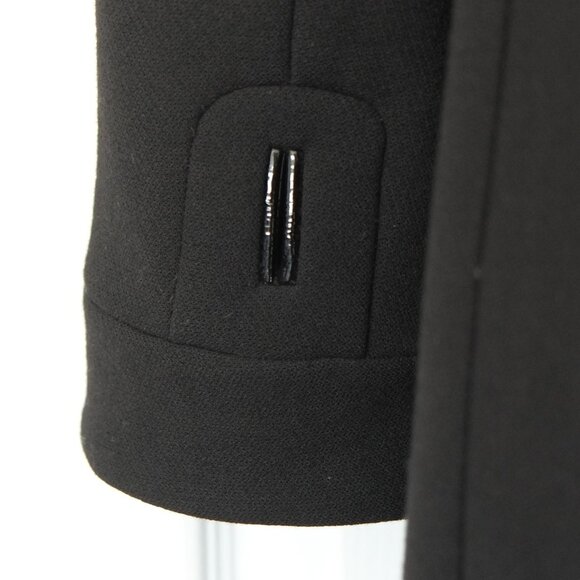 NWOT Anya Hindmarch black wool midi peacoat Sz S - Picture 3 of 14